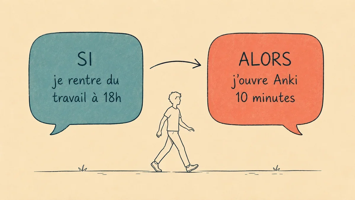 Plan si-alors : un declencheur contextuel precis lie a une action concrete