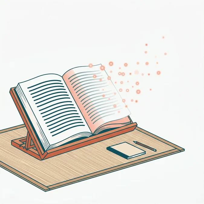 Je lis mais j'oublie : un livre ouvert dont les pages se dissolvent en particules