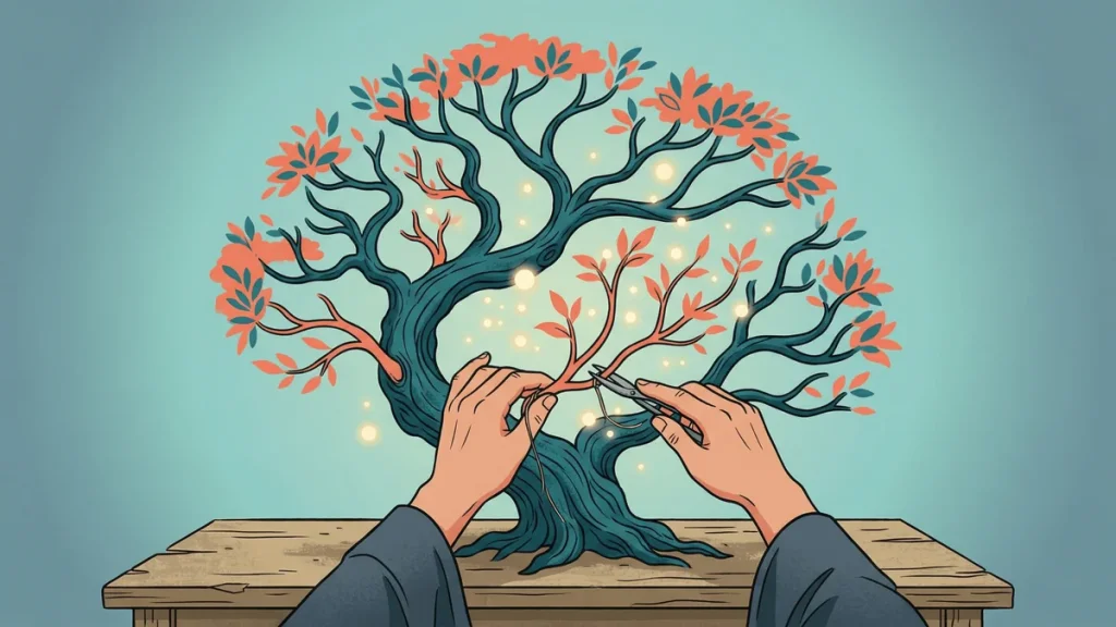 La neuroplasticité : un bonsaï en croissance symbolise le cerveau qui se recâble
