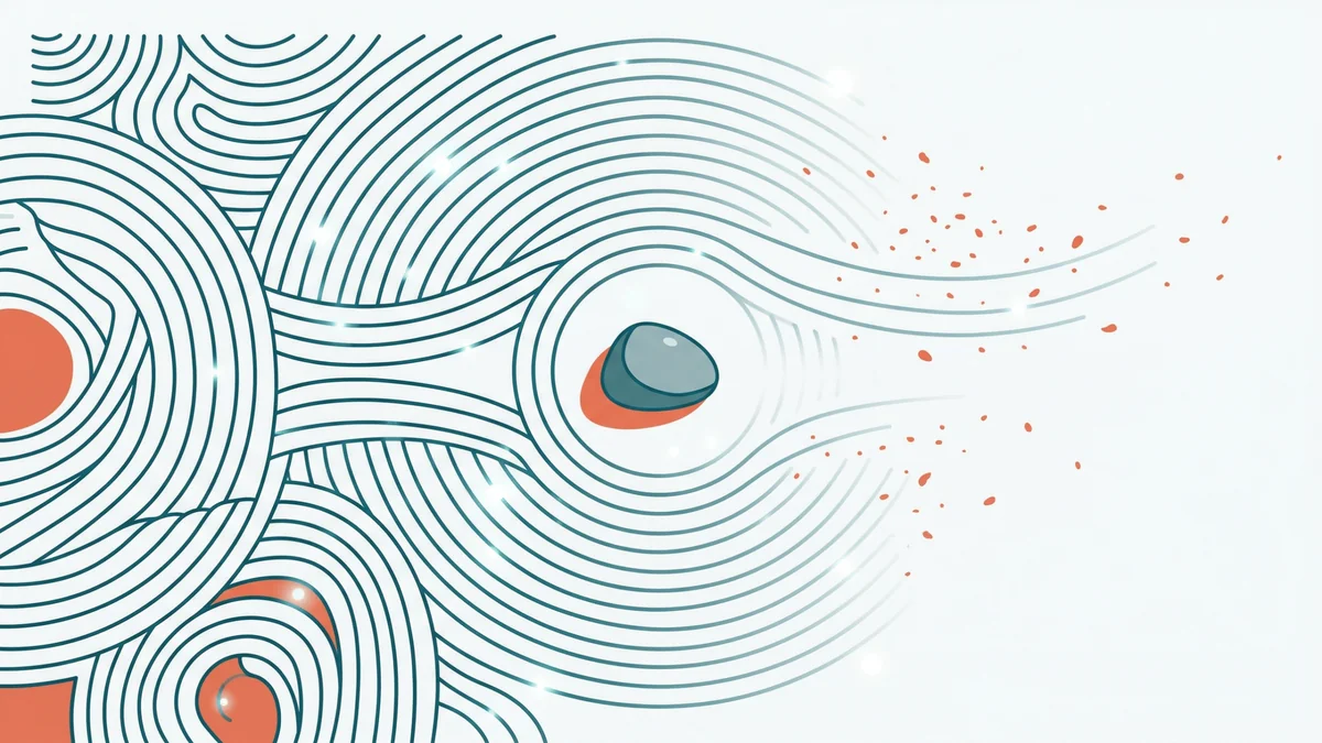 L'oubli : des motifs de jardin zen effacés par le vent